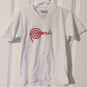 Embroidered Peru Unisex T-shirt Size 4